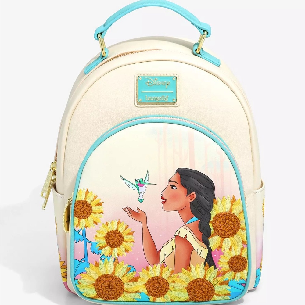 Loungefly Disney Pocahontas Sunflowers 🌻 Mini Backpack Exclusive Sold Out